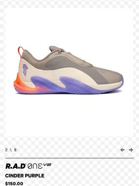R.A.D One V2 Cinder Purple Men's Sneakers